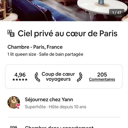 Rum i privatbostad Private Heaven Center Paris